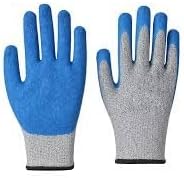 Multi-Function Industrial Safety Gloves Blue Color | Anti Slip Breathable | Cut-Resistant | Gray Blue 6 Pairs Pack | Suitable for construction, manufacturing, warehousing, and others.