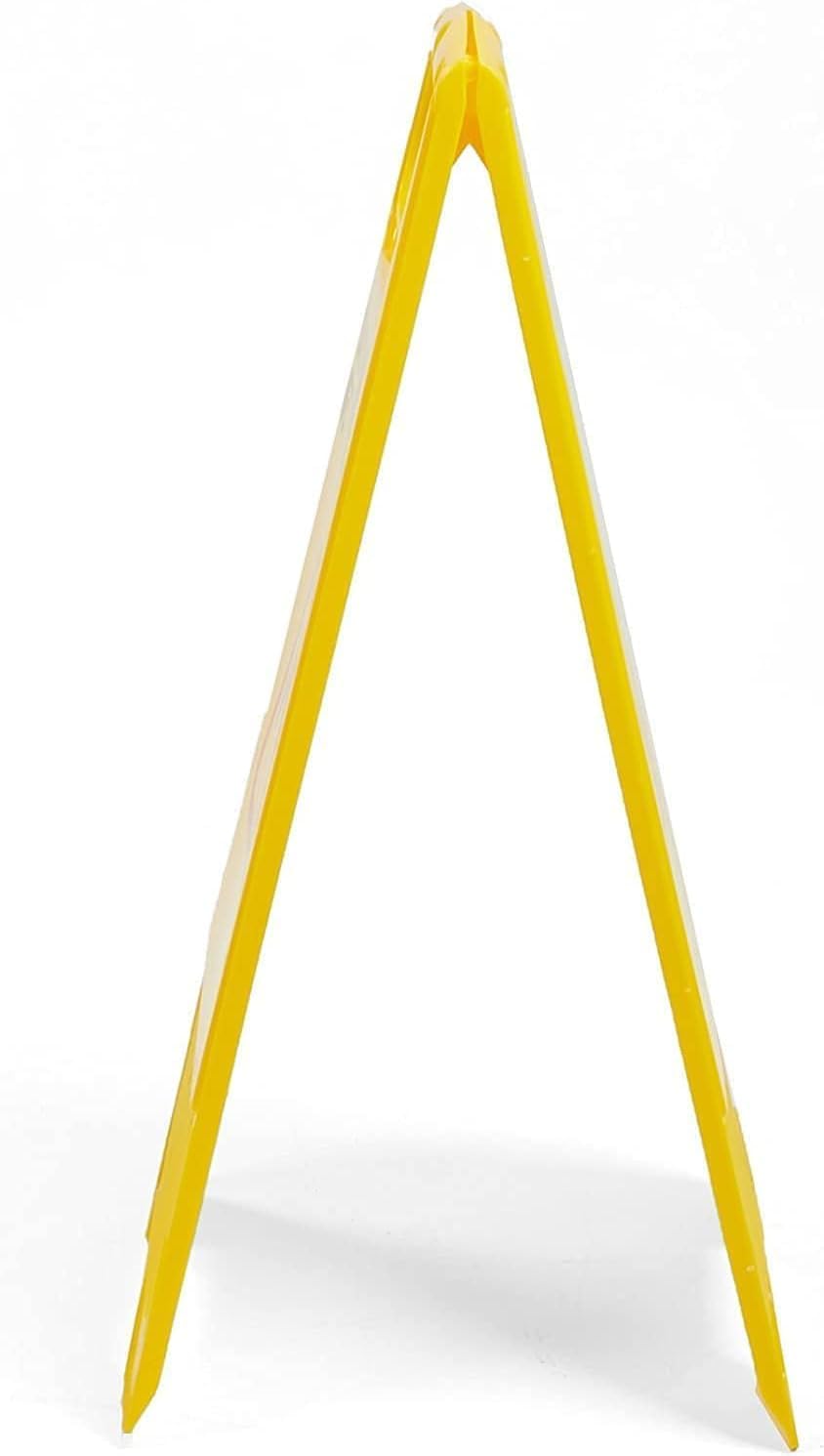 Wet Floor yellow caution sign board | Portable Outdoor Double-Sided Folding Self-Standing Safety Sign