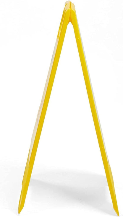 Wet Floor yellow caution sign board | Portable Outdoor Double-Sided Folding Self-Standing Safety Sign