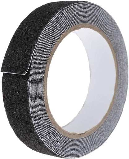 Anti Slip Tape | Friction Tape | High Power Non-Slip Tape | Black High Traction Non-Slip | Length 18m Width 2.5 cm| Best for Stairs Floor Ships Skateboarding | Strongly Adhesive Waterproof