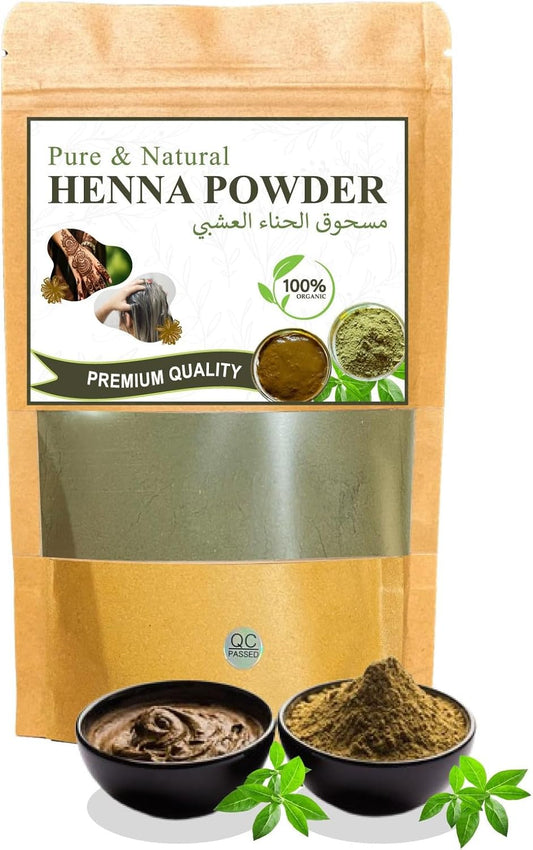 Henna Powder for Skin and Hair Mehndi Organic 100% Natural Chemical Free Natural Hair Dye for Smooth, Silky, Soft & Shiny Hair Tattoos and Body Art for Hands, Arms & Legs 150 gm