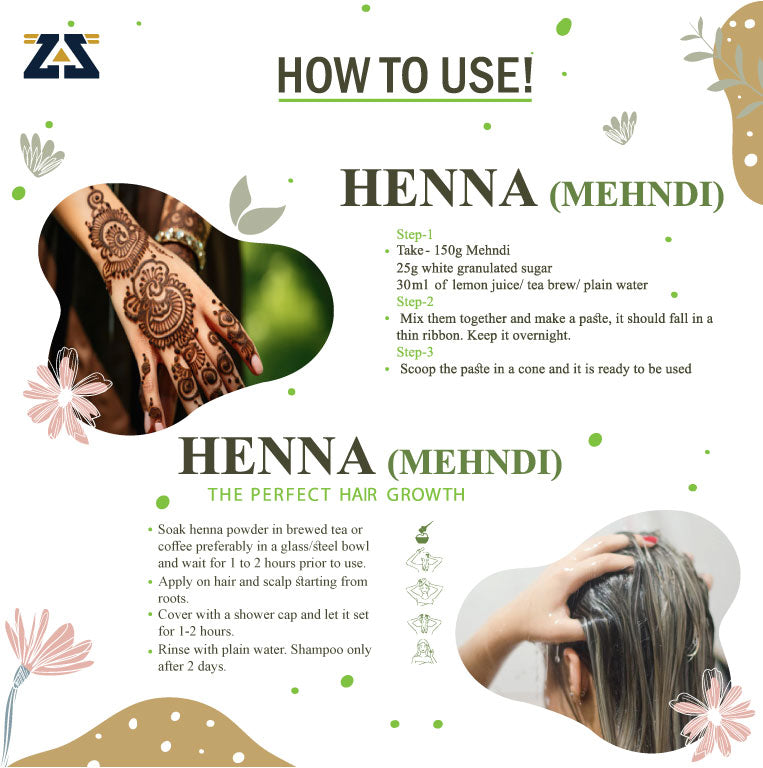 Henna Powder for Skin and Hair Mehndi Organic 100% Natural Chemical Free Natural Hair Dye for Smooth, Silky, Soft & Shiny Hair Tattoos and Body Art for Hands, Arms & Legs 150 gm