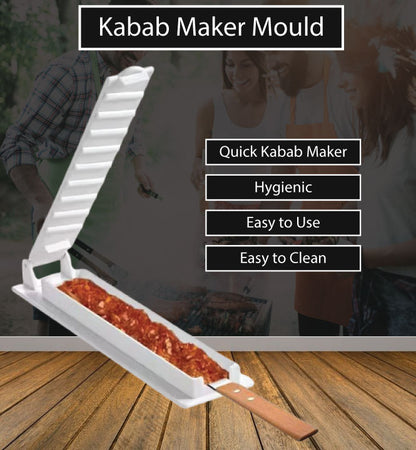 Kebab Maker Machine | Manual Kebab Making Tool | Turkish Kebab Maker | Outdoor Kebab Maker | Plastic Kebab Maker Mould | Single Row Kebab Maker | BBQ Meat Skewer Making Machine | Kebab Maker Grill Skewers