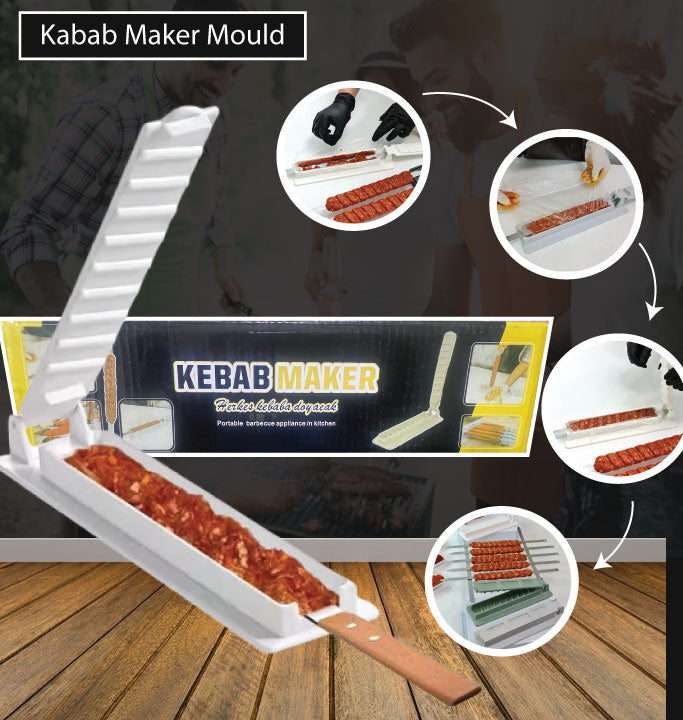 Kebab Maker Machine | Manual Kebab Making Tool | Turkish Kebab Maker | Outdoor Kebab Maker | Plastic Kebab Maker Mould | Single Row Kebab Maker | BBQ Meat Skewer Making Machine | Kebab Maker Grill Skewers