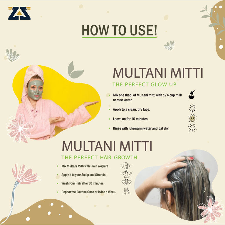 Multani Mitti OR Fuller's Earth ethically sourced 100% from Nature’s Lap for Skin & Hair | for helping to remove dead skin cells, impurities and toxins | Nourishes the Hair and Scalp