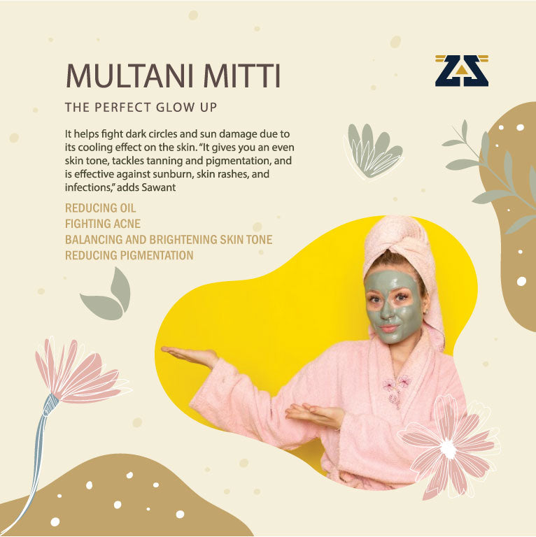 Multani Mitti OR Fuller's Earth ethically sourced 100% from Nature’s Lap for Skin & Hair | for helping to remove dead skin cells, impurities and toxins | Nourishes the Hair and Scalp